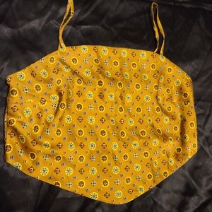 French Kiss Mustard Floral Smocked Top